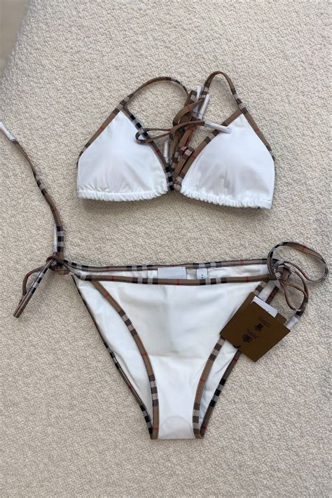 white Burberry bikini